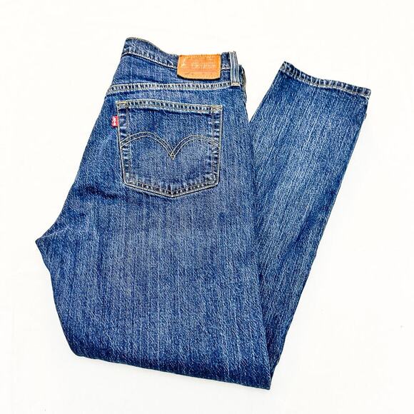 Levi’s 501 Straight Classic Dark Wash Button Fly Denim Jeans Size 29 x 28 - Picture 9 of 9